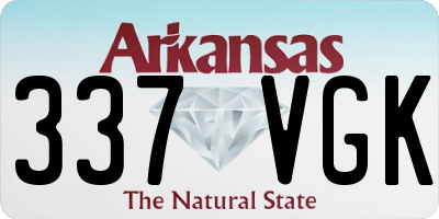 AR license plate 337VGK
