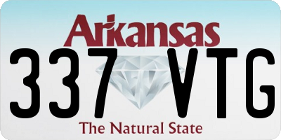 AR license plate 337VTG