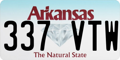 AR license plate 337VTW