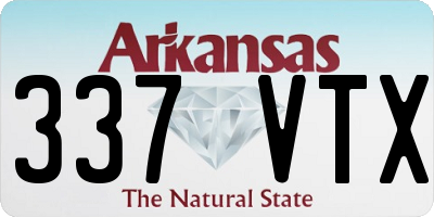 AR license plate 337VTX