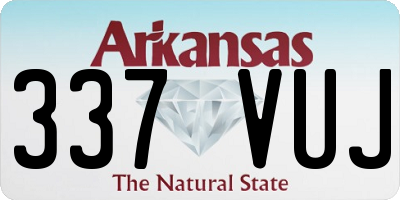 AR license plate 337VUJ