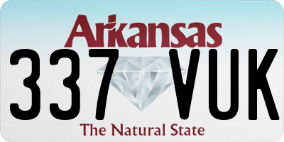 AR license plate 337VUK