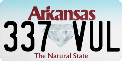 AR license plate 337VUL
