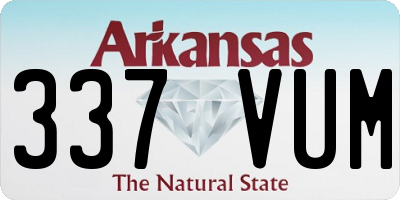 AR license plate 337VUM