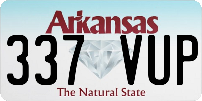 AR license plate 337VUP