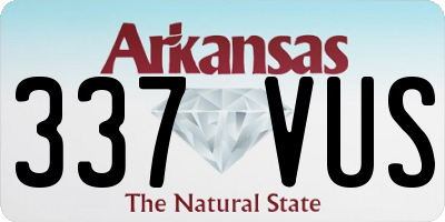 AR license plate 337VUS