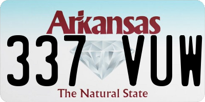 AR license plate 337VUW