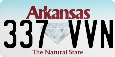 AR license plate 337VVN