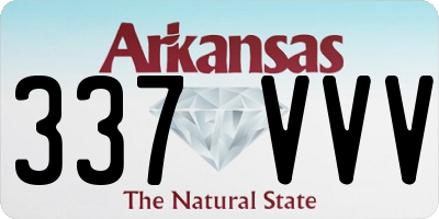 AR license plate 337VVV