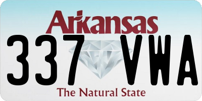 AR license plate 337VWA