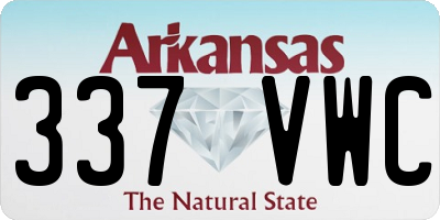 AR license plate 337VWC