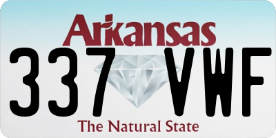 AR license plate 337VWF