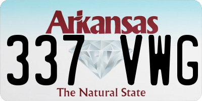 AR license plate 337VWG