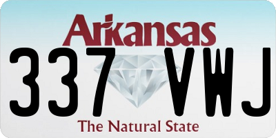 AR license plate 337VWJ