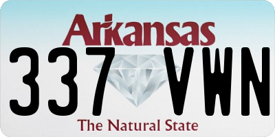 AR license plate 337VWN