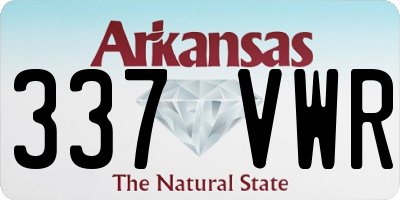 AR license plate 337VWR