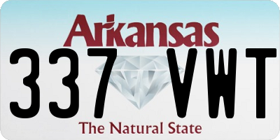 AR license plate 337VWT