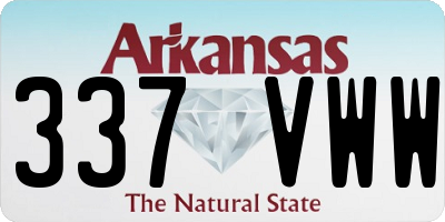 AR license plate 337VWW