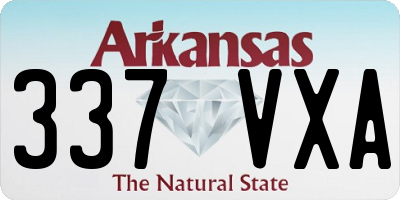 AR license plate 337VXA