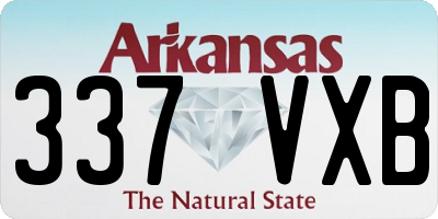 AR license plate 337VXB