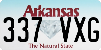 AR license plate 337VXG