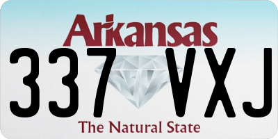 AR license plate 337VXJ