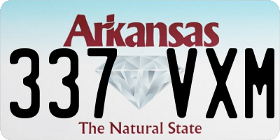 AR license plate 337VXM
