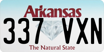 AR license plate 337VXN