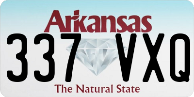 AR license plate 337VXQ