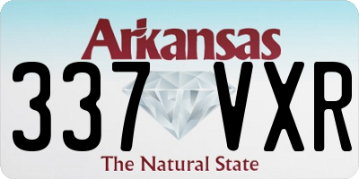 AR license plate 337VXR