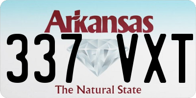 AR license plate 337VXT