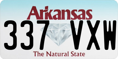 AR license plate 337VXW
