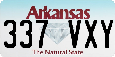 AR license plate 337VXY