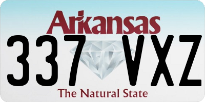 AR license plate 337VXZ