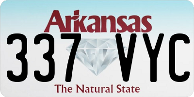 AR license plate 337VYC