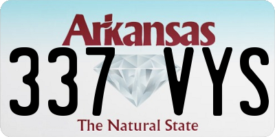 AR license plate 337VYS