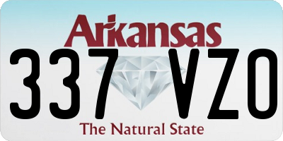 AR license plate 337VZO