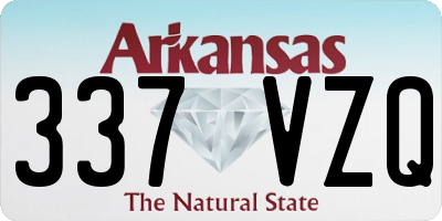 AR license plate 337VZQ