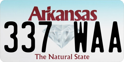 AR license plate 337WAA