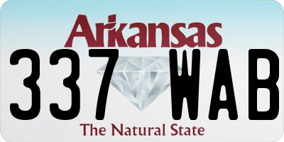 AR license plate 337WAB