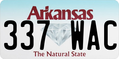 AR license plate 337WAC