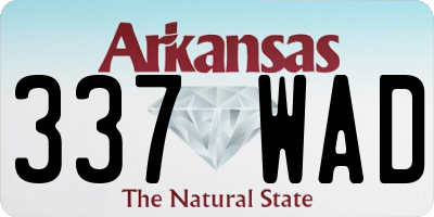 AR license plate 337WAD