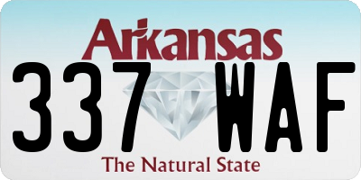 AR license plate 337WAF