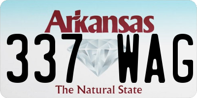 AR license plate 337WAG