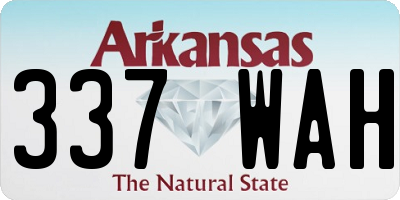 AR license plate 337WAH