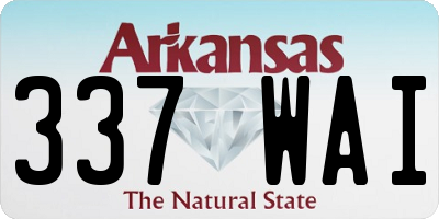 AR license plate 337WAI