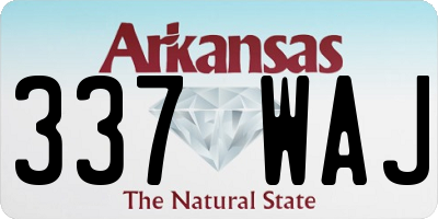 AR license plate 337WAJ
