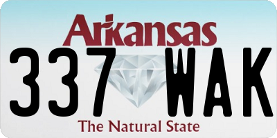 AR license plate 337WAK