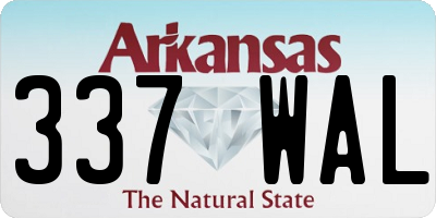 AR license plate 337WAL