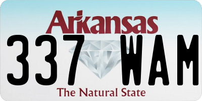 AR license plate 337WAM